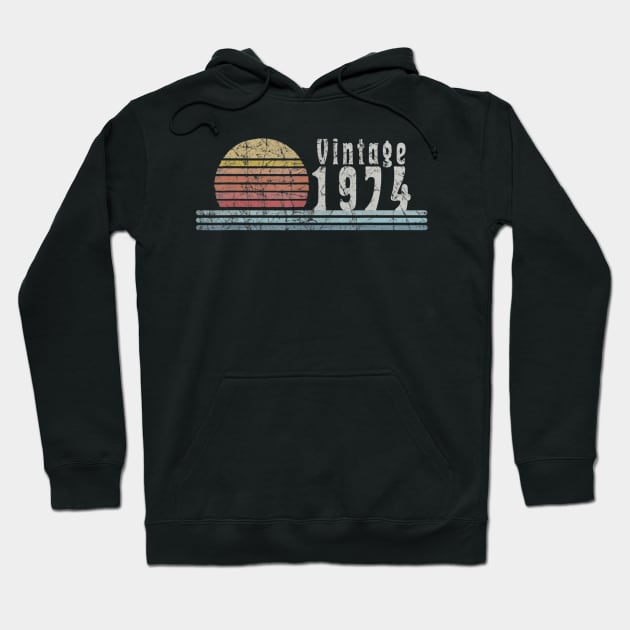 Vintage 1974 1974 Birthday Born In 1974 Hoodie by semprebummer7